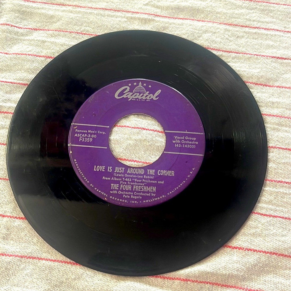 The Four Freshmen vintage vinyl record 45 rpm